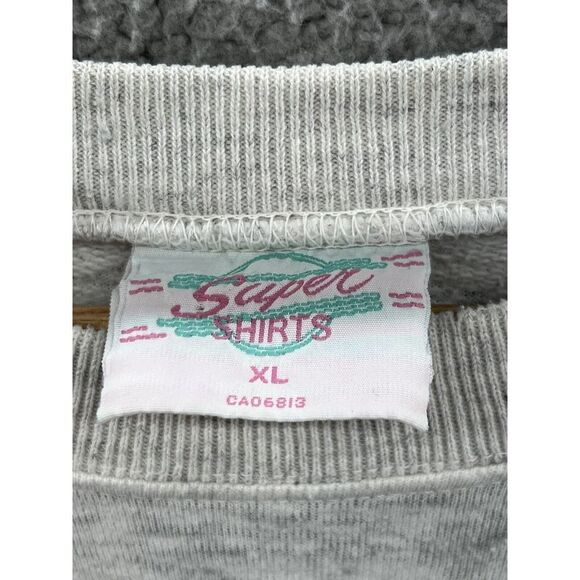 Super Shirts Canada Maple Leaf Colorful Paint Stained Gray Sweatshirt Size XL - Picture 3 of 4